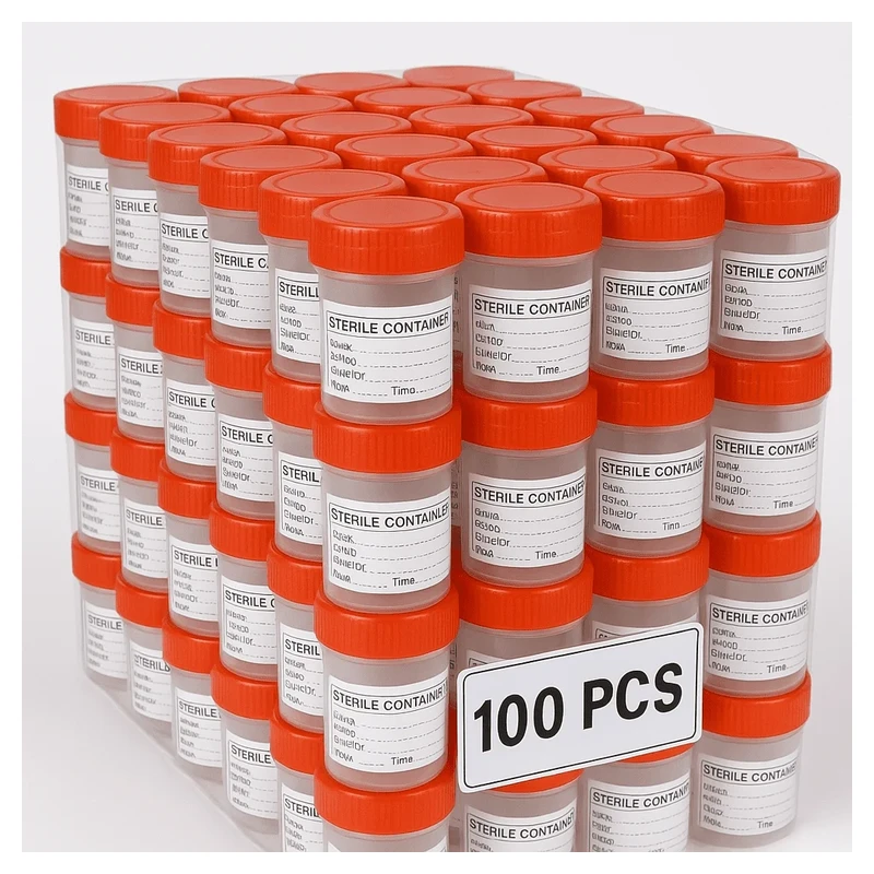 Sterile Urine Specimen Containers 60 mL (100 PCS)