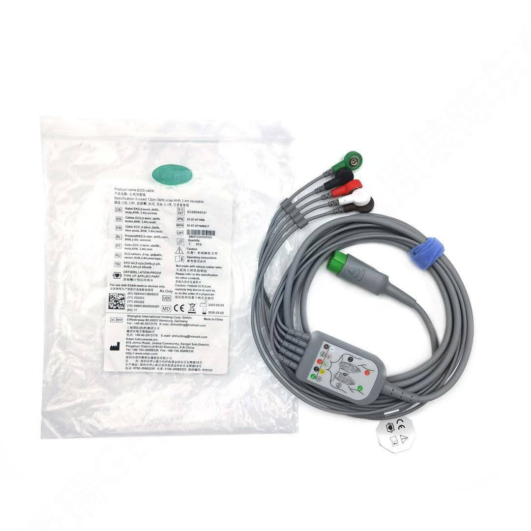 Patient monitor SpO2 sensors, ECG leads, NIBP cuffs, and rolling stands